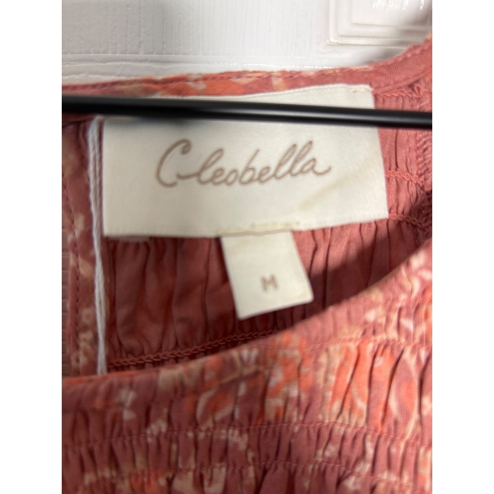 Cleobella Terracotta Floral Organic Cotton Mini Dress Medium - Picture 6 of 7